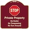 Signmission Designer Series-Private Property No Outlet No Trespassing Or Turn Around With, 18" H, BU-1818-9917 A-DES-BU-1818-9917 - alternate 1